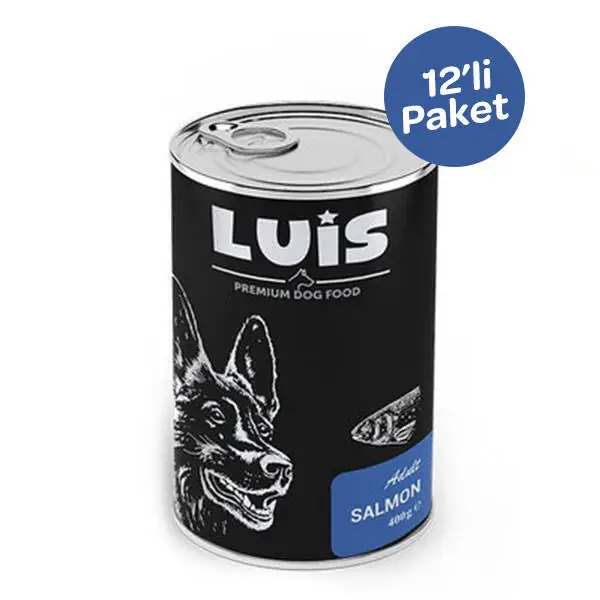 Luis Parça Somonlu Soslu Köpek Konservesi 400 GR x 12 Adet - 1