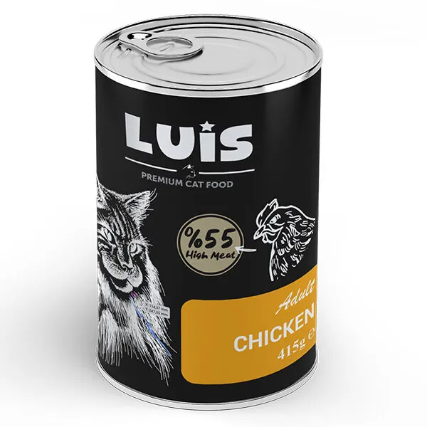 Luis Parça Tavuklu Soslu Yetişkin Kedi Konservesi 415 GR - 1