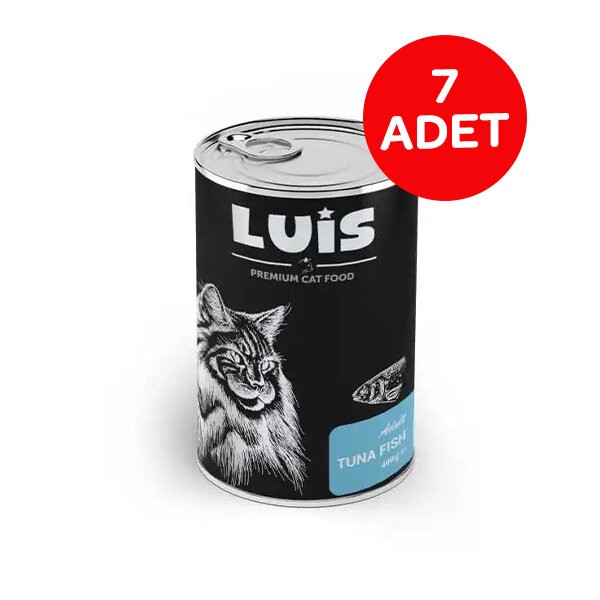 Luis Parça Ton Balıklı Soslu Kedi Konservesi 400 GR x 7 Adet - 1