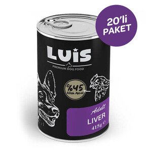 Luis Tavuk Ciğerli Yetişkin Köpek Konservesi 415 GR x 20 Adet