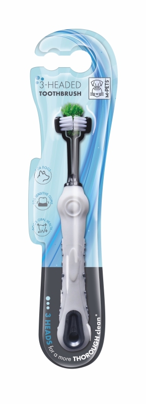 M-Pets 3 Başlıklı Köpek Diş Fırçası