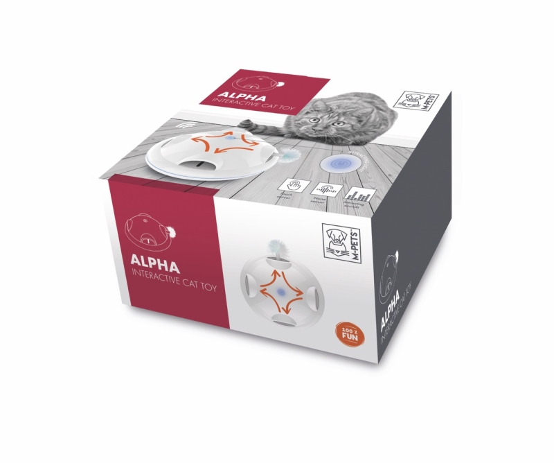 M-Pets Alpha İnteraktif Kedi Oyuncağı Beyaz