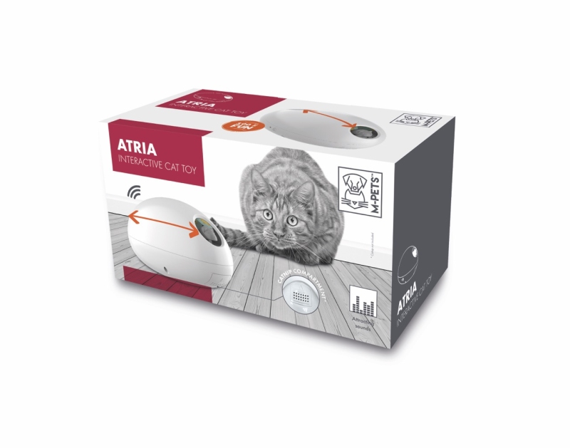 M-Pets Atria İnteraktif Fare Kedi Oyuncağı Beyaz
