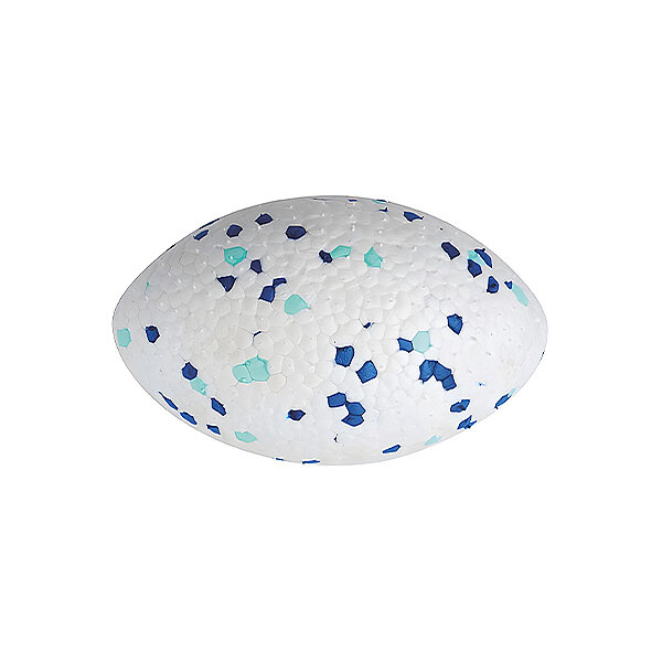 M-Pets Bloom Rugby Dayanıklı Köpek Oyun Topu 14 cm (Mavi ve Beyaz)