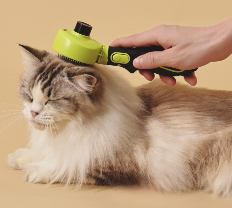 M-Pets Click And Groom Basmalı Masaj Uçlu Fırça 8x6,5x5 cm (S) - 4