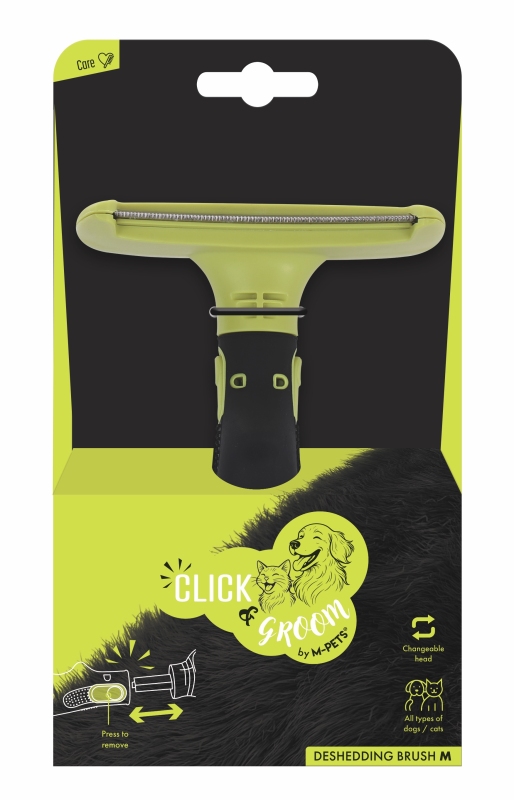 M-Pets Click And Groom Furminatör Basmalı Tarak 11,5x7,1x7 cm (M)