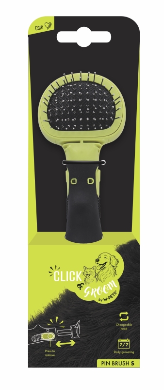 M-Pets Click And Groom Masaj Uçlu Fırça 8x6,5x5 cm (S)