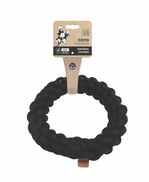 M-Pets Coto Eco Rope Örgü Halka Köpek Oğuncağı 25 cm - Siyah