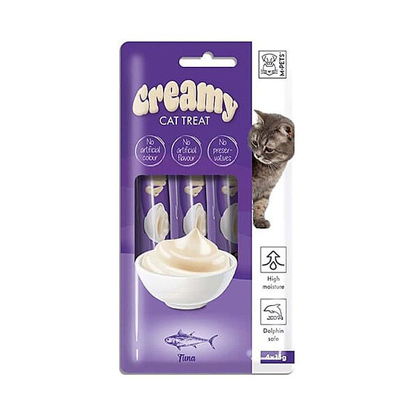 M-Pets Creamy Ton Balıklı Kremaa Kedi Ödül Maması 15 g (4'lü)