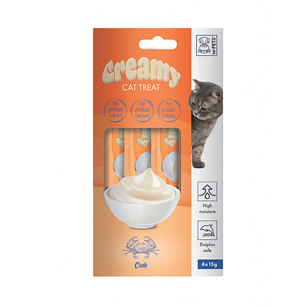 M-Pets Creamy Yengeçli Krema Kedi Ödül Maması 15 g (4'lü)