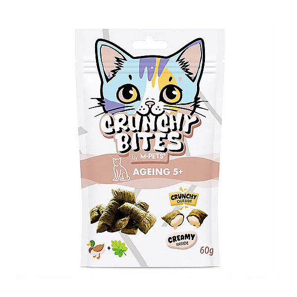 M-Pets Crunchy Bites Ageing 5+ 5 Yaş Üzeri Kediler İçin Ödül Maması 60 g - 1