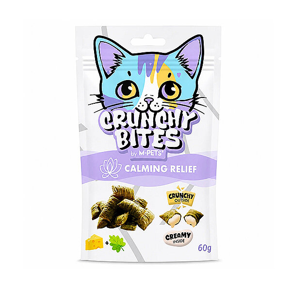 M-Pets Crunchy Bites Calming Relief Sakinleşmeye Yardımcı Kedi Ödül Maması 60 g