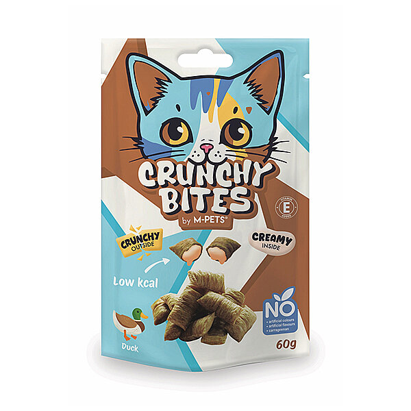 M-Pets Crunchy Bites Ördekli Kedi Ödül Maması 60 g