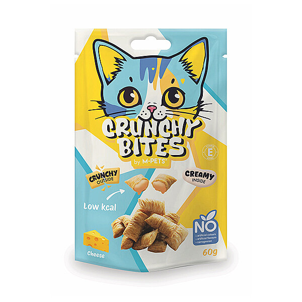 M-Pets Crunchy Bites Peynirli Kedi Ödül Maması 60 g