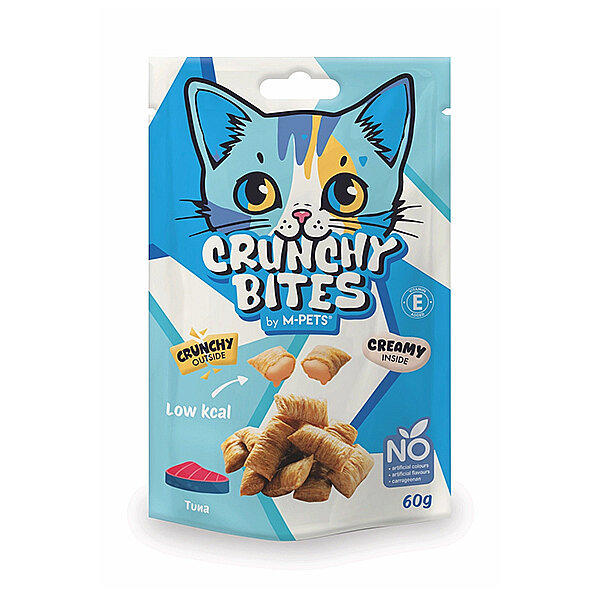M-Pets Crunchy Bites Ton Balıklı Kedi Ödül Maması 60 g