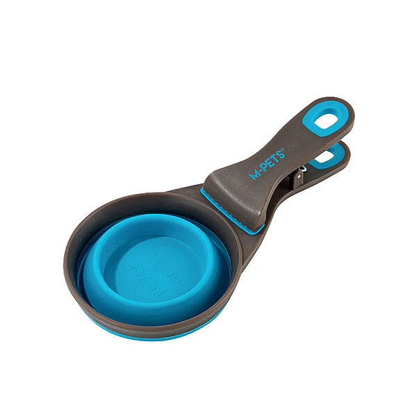 M-Pets Cuizi 3'ü 1 Arada Mama Ölçü Kabı 237 ml (Mavi) - 4