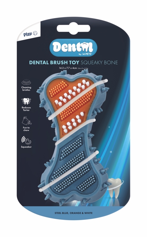 M-Pets Dental Squeaky Bone Diş Fırçalı Köpek Oyuncağı