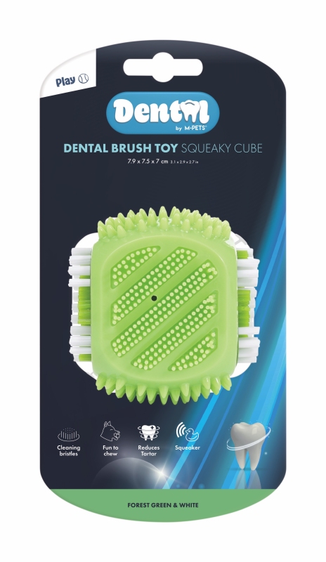 M-Pets Dental Squeaky Cube Diş Fırçalı Köpek Oyuncağı