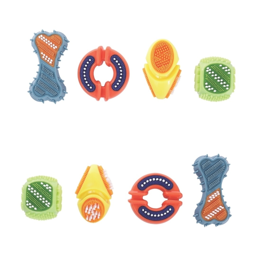 M-Pets Dental Squeaky Cube Diş Fırçalı Köpek Oyuncağı - 5