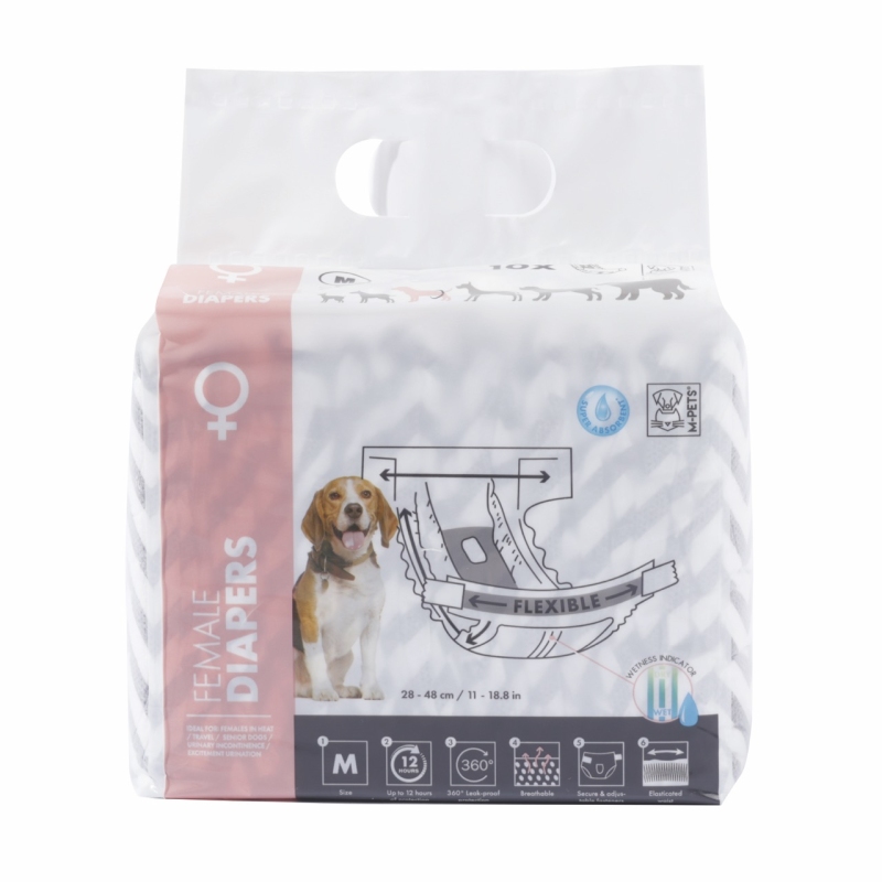M-Pets Dişi Köpekler İçin 10'lu Külot Bez 28x48 cm (M)