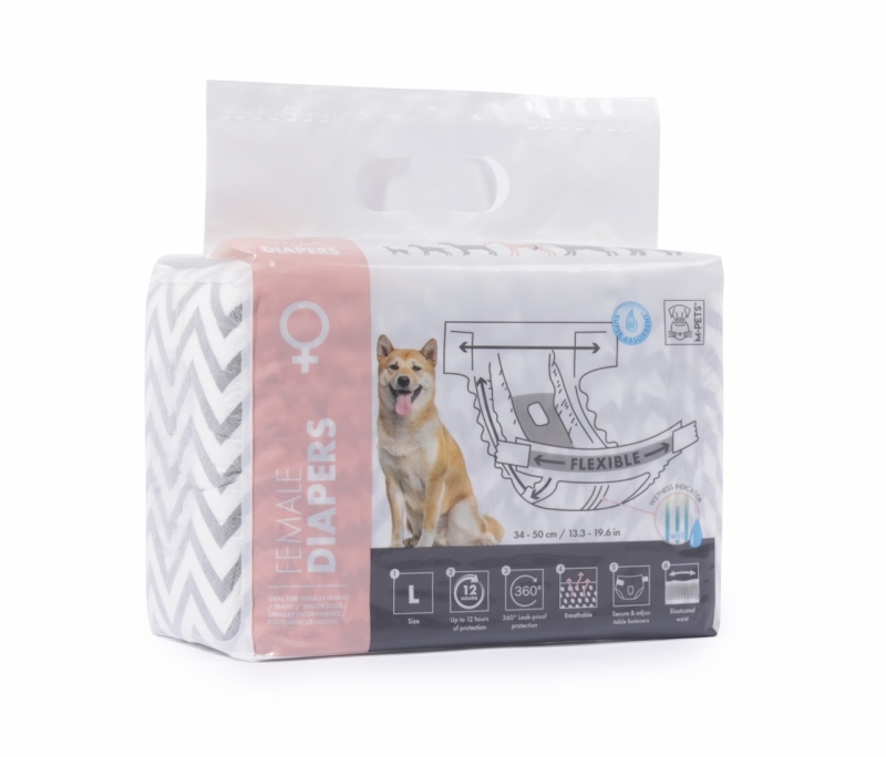 M-Pets Dişi Köpekler İçin 10'lu Külot Bez 34x50 cm (L)
