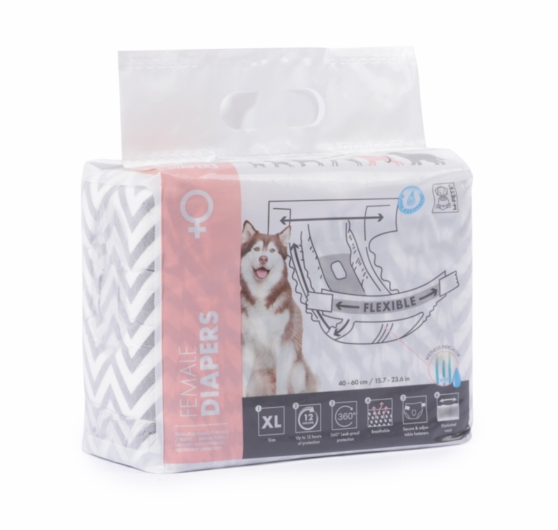 M-Pets Dişi Köpekler İçin 10'lu Külot Bez 40x60 cm (XL)