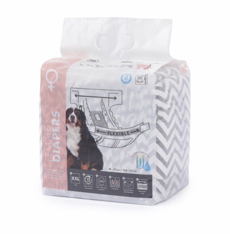 M-Pets Dişi Köpekler İçin 10'lu Külot Bez 48X70 cm (XXL)