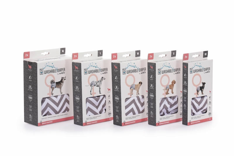 M-Pets Dişi Köpekler İçin Yıkanabilir 2'li Külot Bez 25,4 cm (XS) - 4