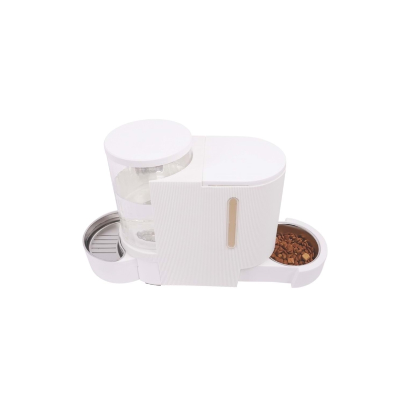 M-Pets Duplo Hazneli Mama ve Su Kabı 3L/1.3Kg Beyaz - 4