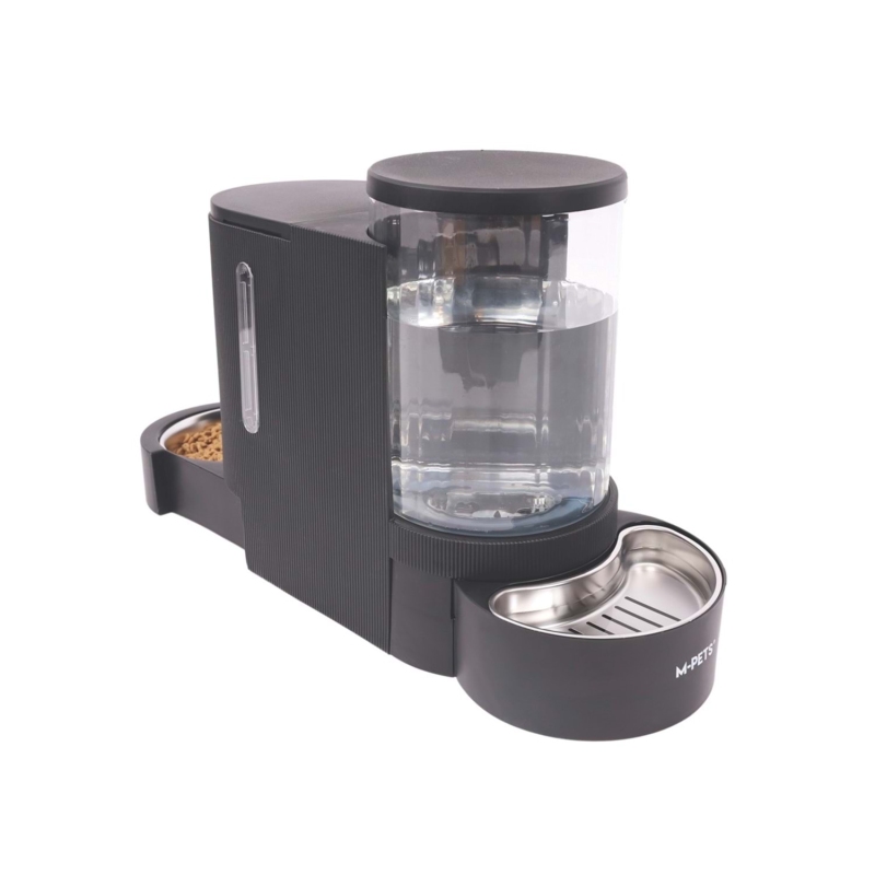 M-Pets Duplo Hazneli Mama ve Su Kabı 3L/1.3Kg Siyah - 2