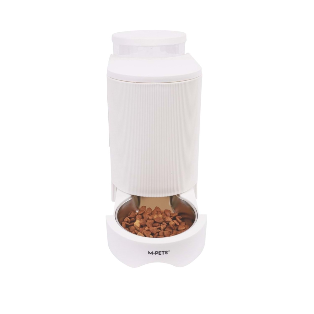 M-Pets Duplo Hazneli Mama ve Su Kabı 6L/2.65Kg Beyaz - 3