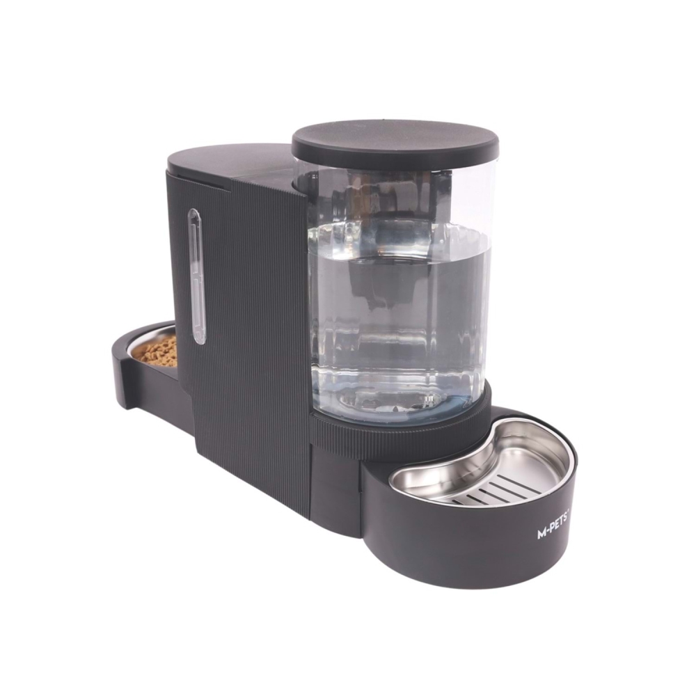 M-Pets Duplo Hazneli Mama ve Su Kabı 6L/2.65Kg Siyah - 2