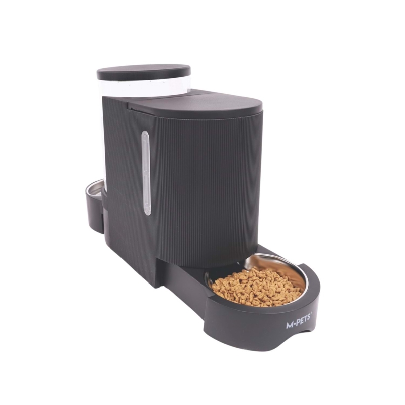 M-Pets Duplo Hazneli Mama ve Su Kabı 6L/2.65Kg Siyah - 3