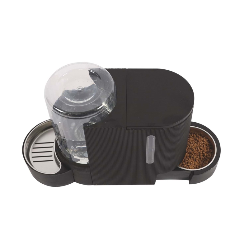 M-Pets Duplo Hazneli Mama ve Su Kabı 6L/2.65Kg Siyah - 6