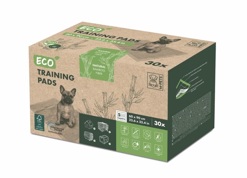 M-Pets Eco Bamboo Köpek Çiş Eğitim Pedi 60x90 Cm 30'lu
