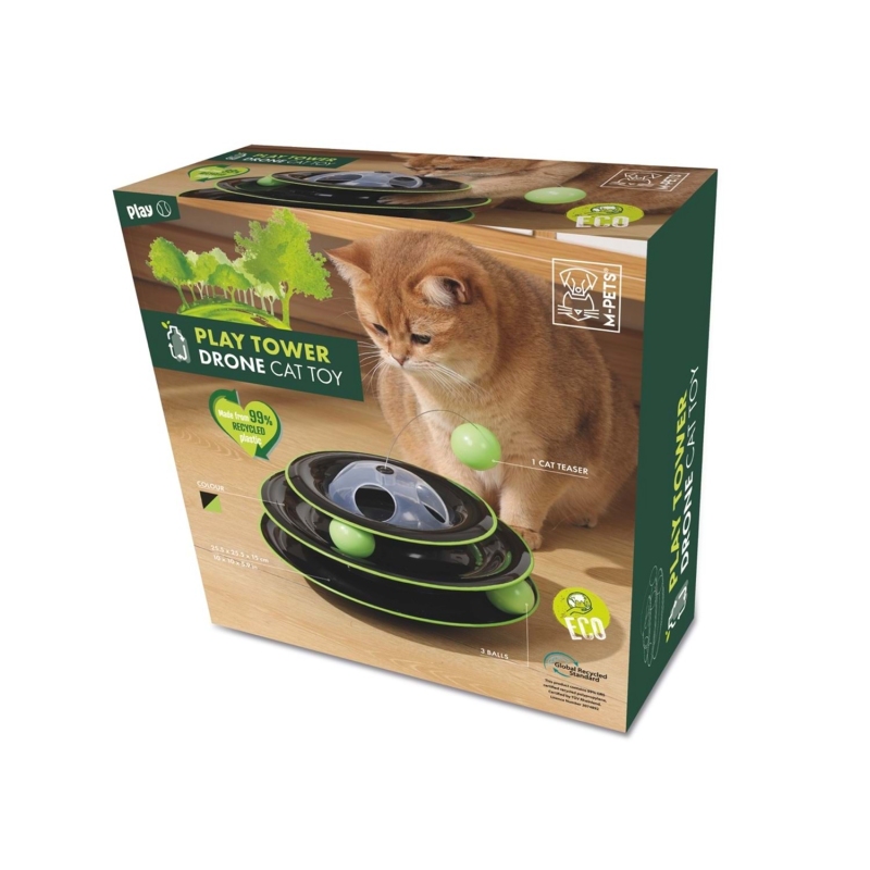 M-Pets Eco Play Tower Drone Kedi Oyuncağı