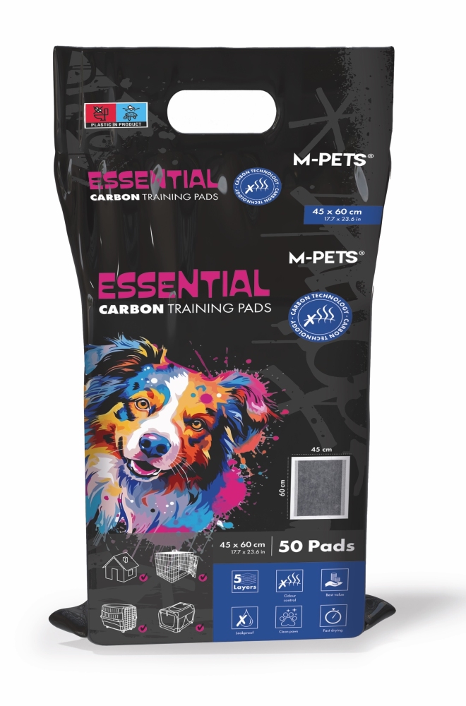 M-Pets Essentıal Carbonlu Çiş Pedi 45x60Cm 50'li - 1