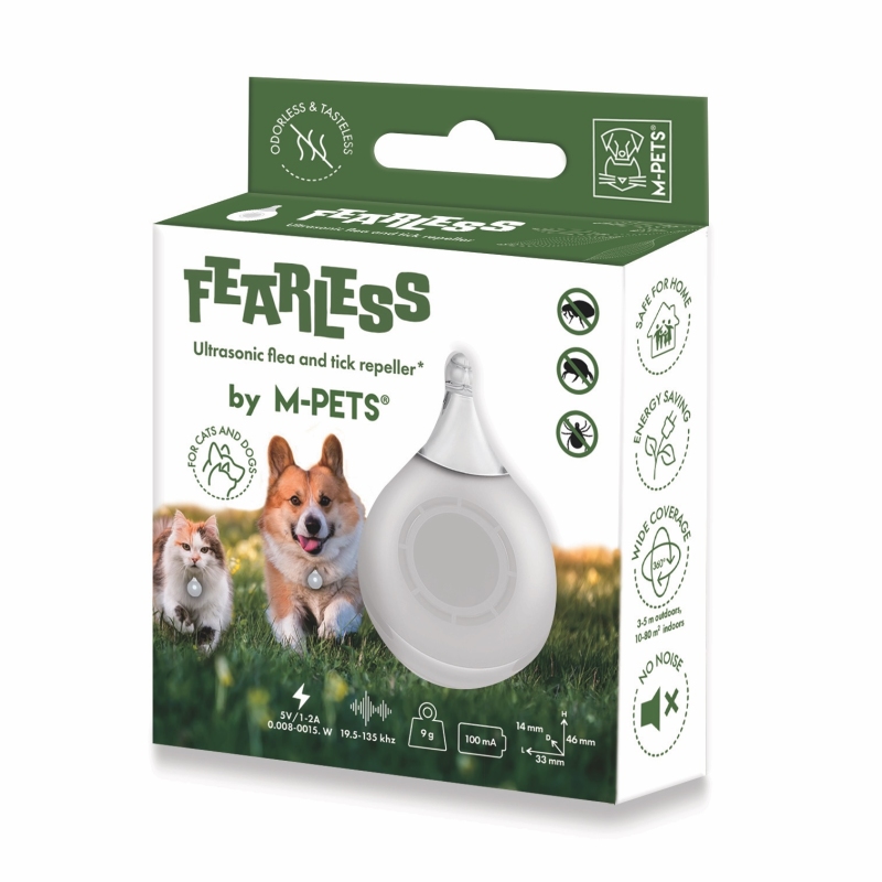 M-Pets Fearless Ultrasonik Pire ve Kene Kovucu Beyaz