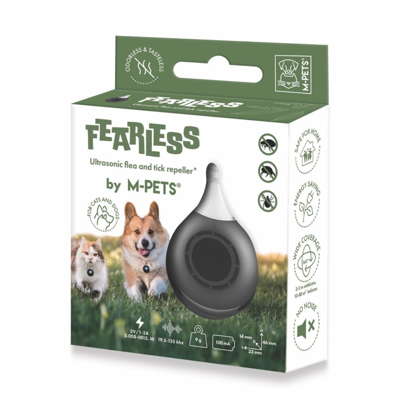 M-Pets Fearless Ultrasonik Pire ve Kene Kovucu Siyah
