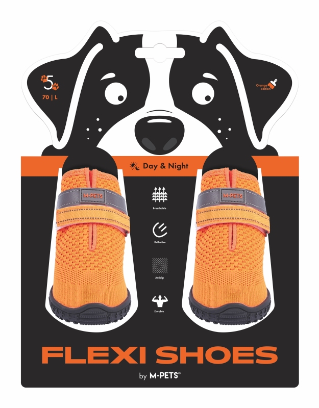 M-Pets Flexi Köpek Ayakkabısı (L) Turuncu