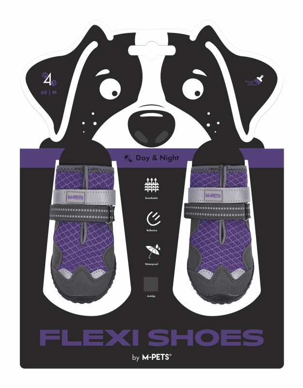 M-Pets Flexi Köpek Ayakkabısı (M) Mor