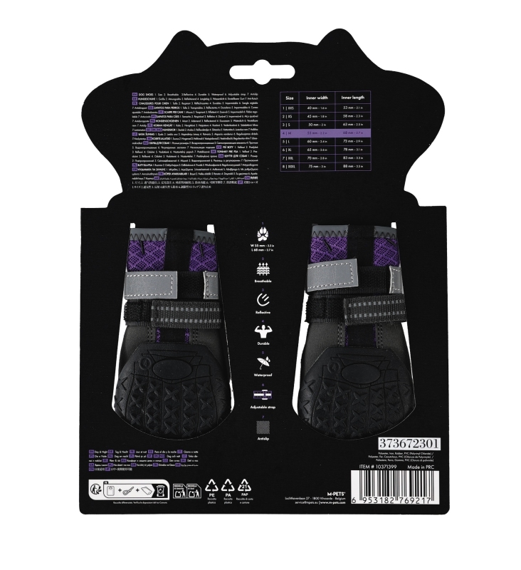 M-Pets Flexi Köpek Ayakkabısı (M) Mor - 2