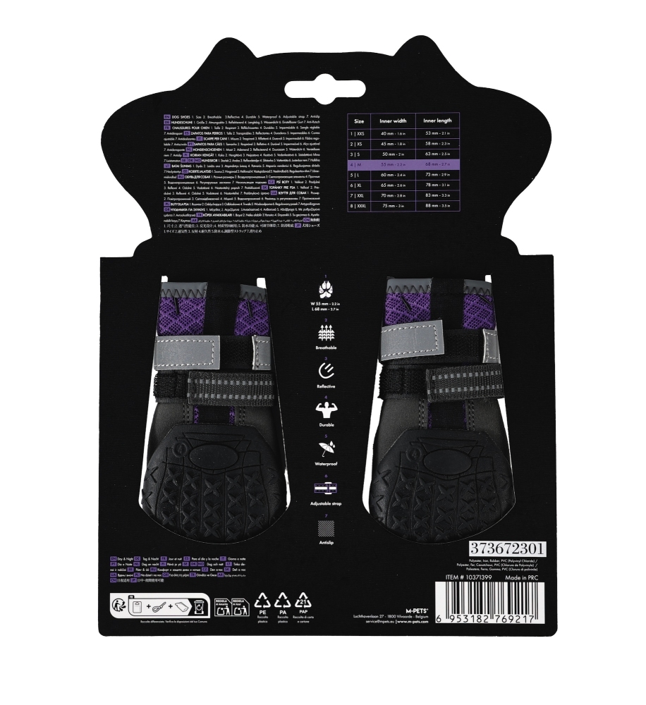 M-Pets Flexi Köpek Ayakkabısı (M) Mor - 2