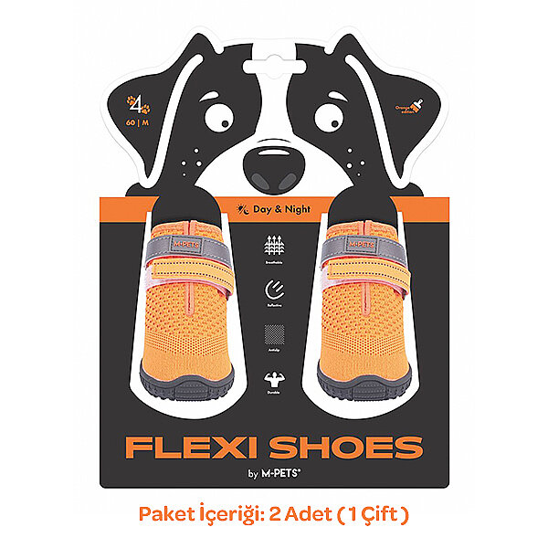 M-Pets Flexi Köpek Ayakkabısı (M) Turuncu