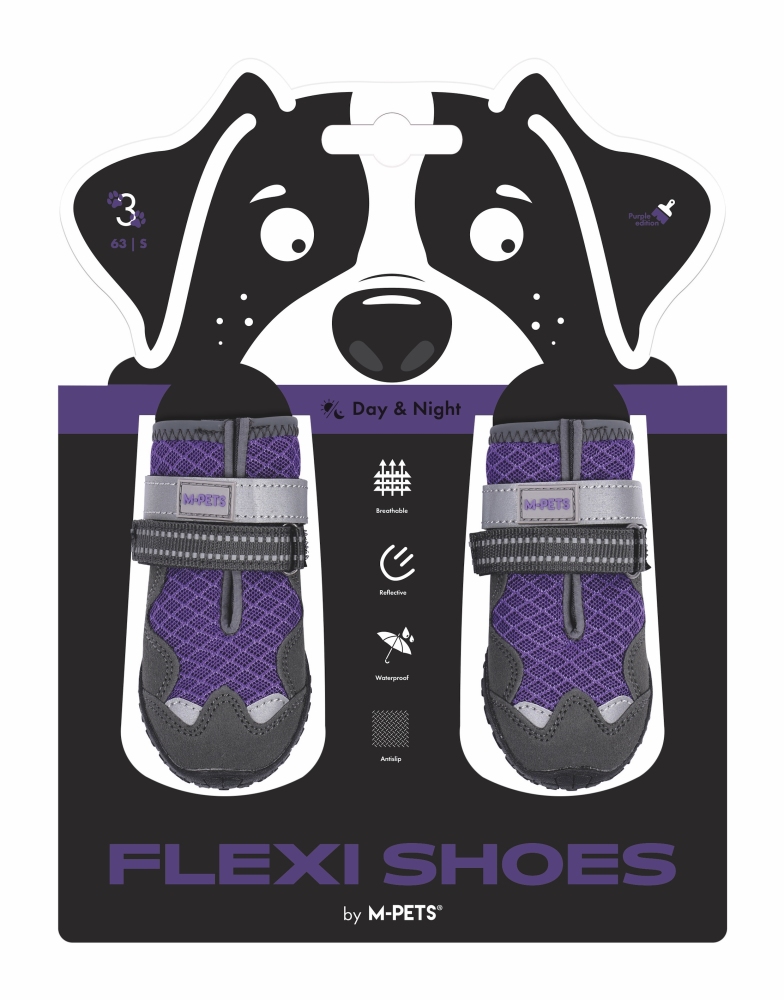 M-Pets Flexi Köpek Ayakkabısı (S) Mor - 1