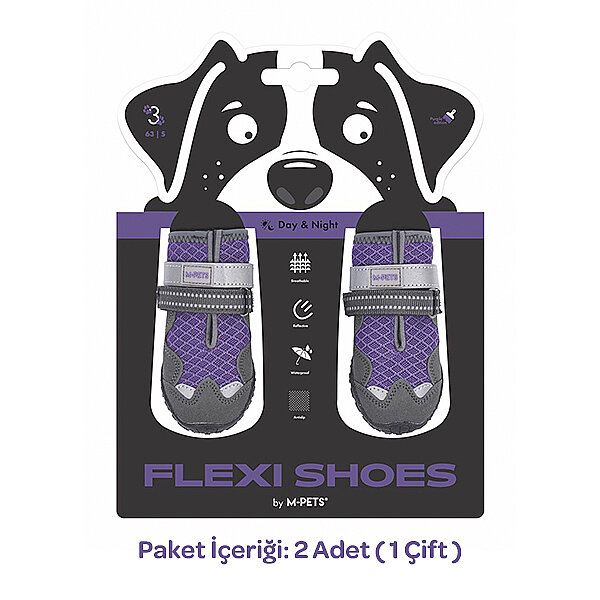 M-Pets Flexi Köpek Ayakkabısı (S) Mor