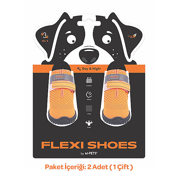 M-Pets Flexi Köpek Ayakkabısı (S) Turuncu - 1