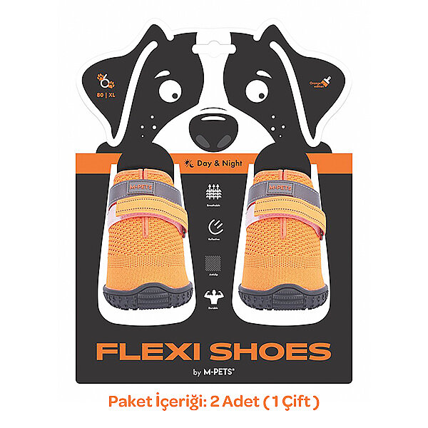 M-Pets Flexi Köpek Ayakkabısı (XL) Turuncu