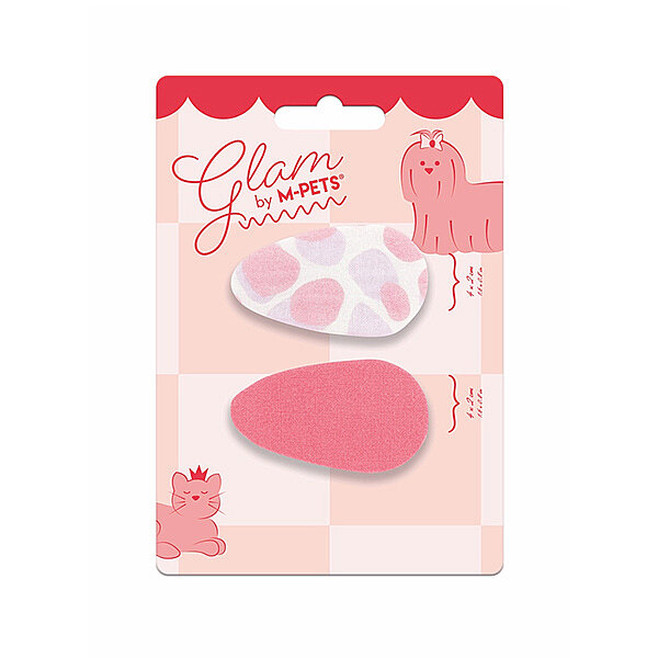 M-Pets Glam Desenli Kedi ve Köpek Tokası (Kırmızı) - 1