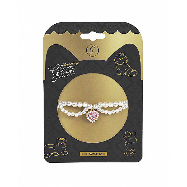 M-Pets Glam Prestige Beyaz Mücevher Kedi ve Köpek Boyun Aksesuarı (L)